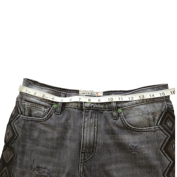 Sandrine Rose grey embroidered distressed jeans - Picture 5 of 10